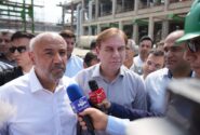 بازدید وزیر کار از پتروشیمی جم؛ میدری: روند بازسازی آغاز شده و هیچ کارگری اخراج نشده است
