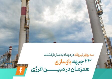 ۲۳ جبهه بازسازی همزمان در مبین انرژی/سه بویلر نیروگاه در دو ماه به مدار بازگشتند