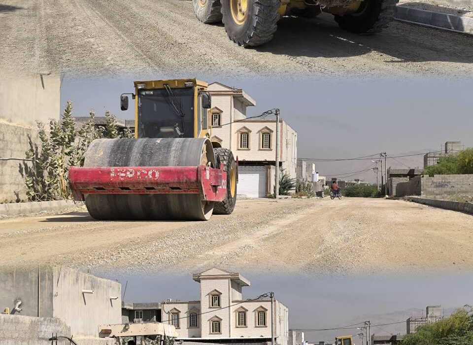 پیشرفت عمرانی در چاه مبارک؛ ۶ خیابان فرعی آماده آسفالت شد